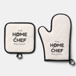 Ich bin der Zuhause-Koch. Keine Tipps, nur Lob - F Ofenhandschuh & Topflappen-Set