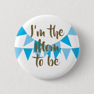 Ich bin der zukünftige Blue Bunting Baby Boy Baby  Button