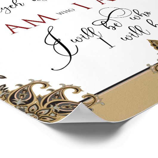 Ich bin derh, ich bin Ehyeh Asher Ehyeh Hebrew Exo Poster (Ecke)