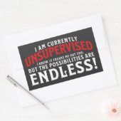 Ich bin derzeit nicht beaufsichtigt rechteckiger aufkleber (Umschlag)