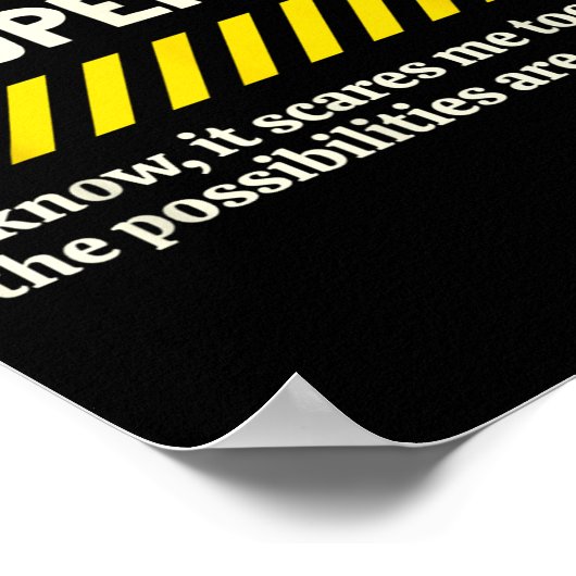 Ich bin derzeit unbeaufsichtigt ich weiß es Novelt Poster (Ecke)