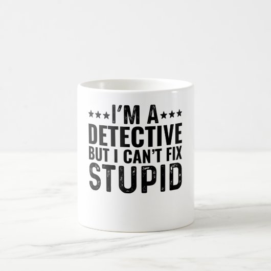 Ich bin Detektiv, aber ich kann den Dummkopf nicht Kaffeetasse (Mittel)