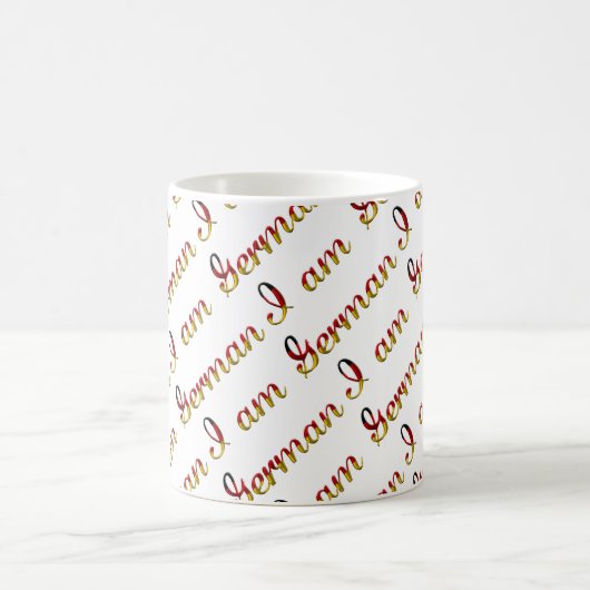 Ich bin Deutscher Country Pride Typografy Pattern Kaffeetasse (Mittel)