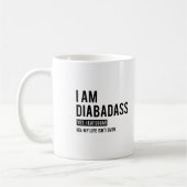 Ich bin Diabadass, das ich das Zuckerleben bin- Kaffeetasse (Links)