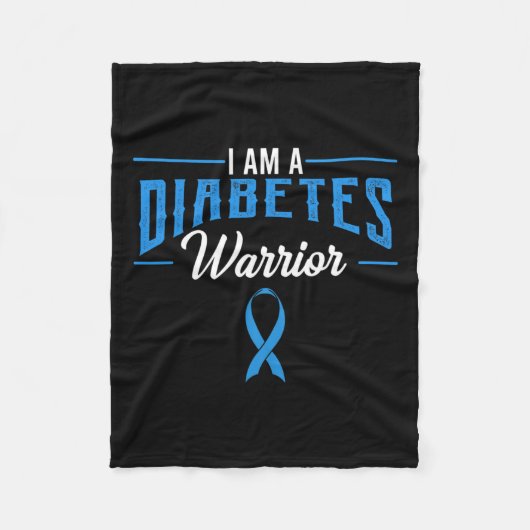 Ich bin Diabetiker des Diabetes-Kriegers Fleecedecke (Vorderseite)