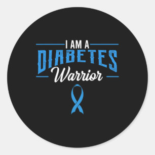 Ich bin Diabetiker des Diabetes-Kriegers Runder Aufkleber