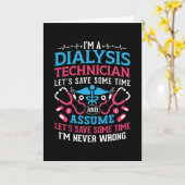 Ich bin Dialysetechniker Nephrologie Dialysis Tech Karte (Gelbe Blume)