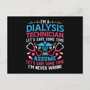 Ich bin Dialysetechniker Nephrologie Dialysis Tech Postkarte