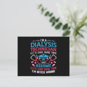 Ich bin Dialysetechniker Nephrologie Dialysis Tech Postkarte (Stehend Vorderseite)