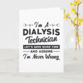 Ich bin Dialysetechniker und Nephrologie Karte (Gelbe Blume)