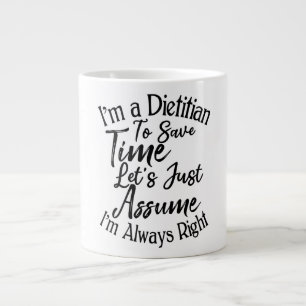 Ich bin Diätin, um die Zeit Retten. Lass uns einfa Jumbo-Tasse