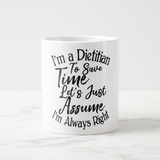 Ich bin Diätin, um die Zeit Retten. Lass uns einfa Jumbo-Tasse