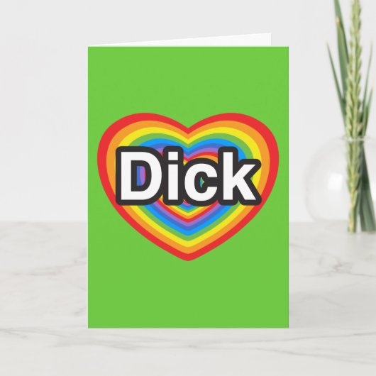 Ich bin Dick. Ich bin Dick. Heart Karte (Vorderseite)