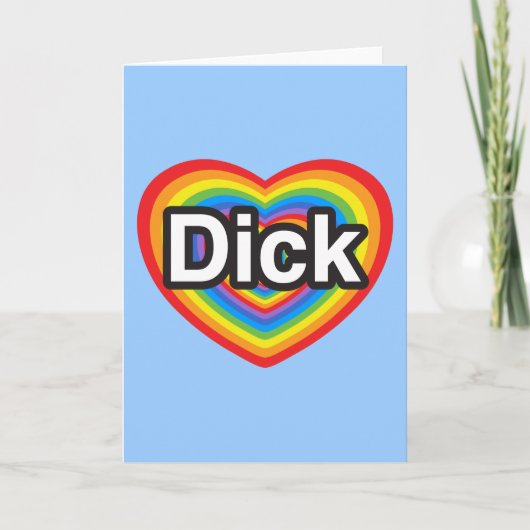 Ich bin Dick. Ich bin Dick. Heart Karte (Vorderseite)