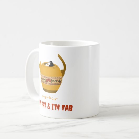 Ich bin dick und ich bin fab kaffeetasse (Vorderseite Links)