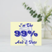 Ich bin die 99% postkarte (Stehend Vorderseite)