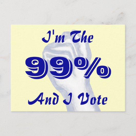 Ich bin die 99% postkarte (Vorderseite)