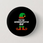 Ich bin die Administrator Elf Familie Pajama Weihn Button (Vorderseite)