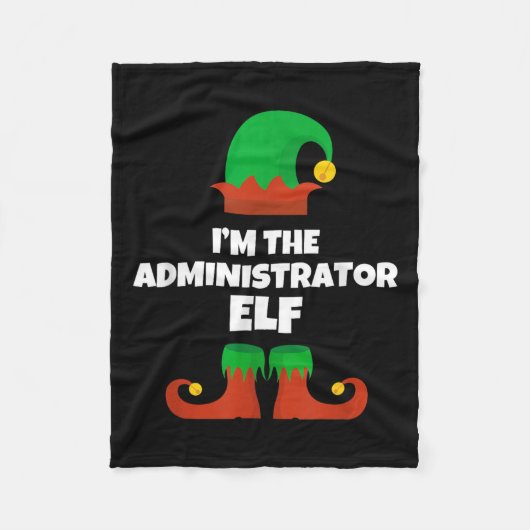 Ich bin die Administrator Elf Familie Pajama Weihn Fleecedecke (Vorderseite)