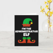 Ich bin die Administrator Elf Familie Pajama Weihn Karte (Gelbe Blume)