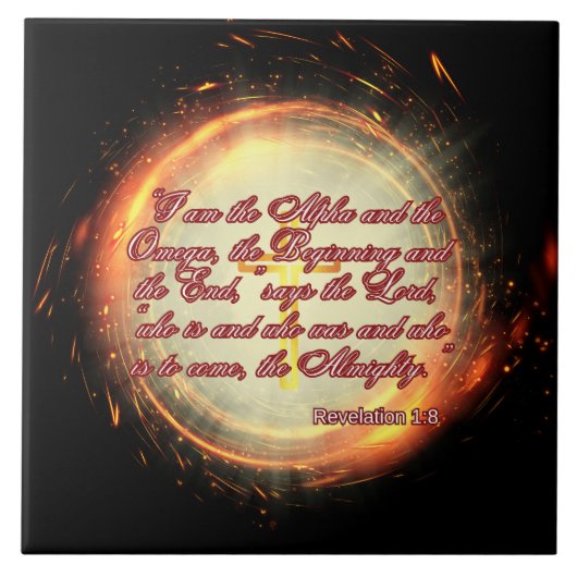 Ich bin die Alpha und die Omega Fliese (Vorderseite)