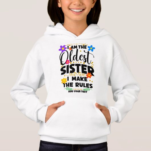 Ich bin die älteste Schwester, ich mache Regeln, F Hoodie (Vorderseite)