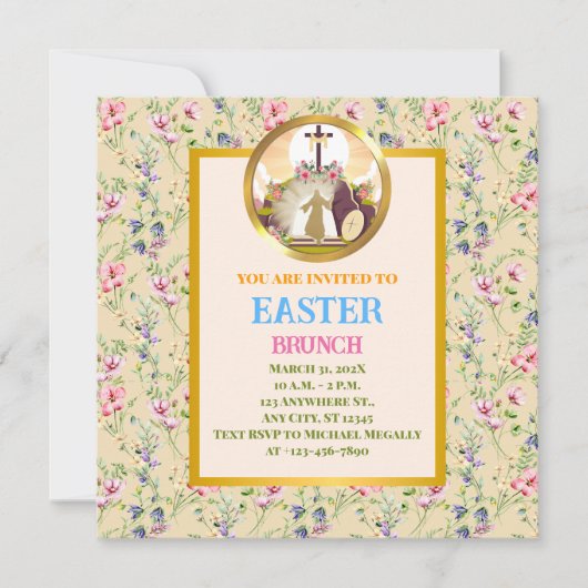 Ich bin die Auferstehung und das Leben Einladung (Vorderseite)