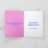 Ich bin die Auferstehungsblau-Grußkarte (Innenseite)