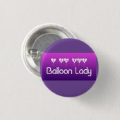 Ich bin die Balloon Lady Button-on-Taste Button (Vorne & Hinten)