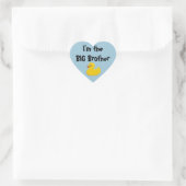 Ich bin die Big Brother Heart Stickers (Tasche)