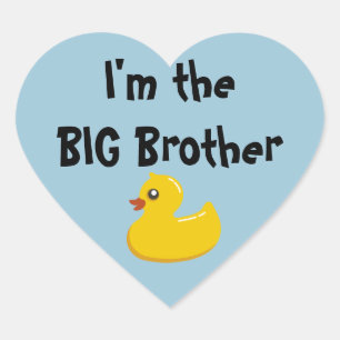 Ich bin die Big Brother Heart Stickers