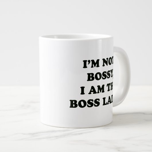 Ich bin die Boss Lady Jumbo-Tasse (Vorderseite Rechts)