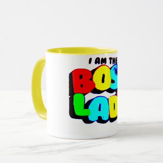 Ich bin die Boss Lady Tasse (Vorderseite Links)