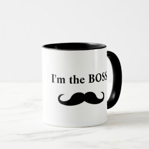 Ich bin die BOSS, Mustache-Kaffee-Tasse Tasse
