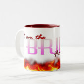 Ich bin die Brautformhölle Zweifarbige Tasse (Vorderseite Links)