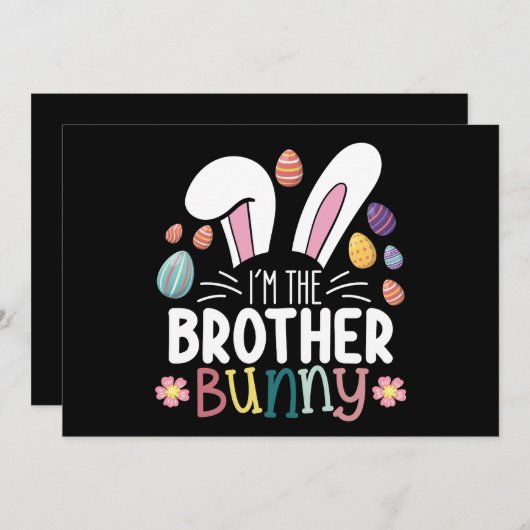 Ich bin die Brüderpaarfamilie Ostern Einladung (Vorne/Hinten)