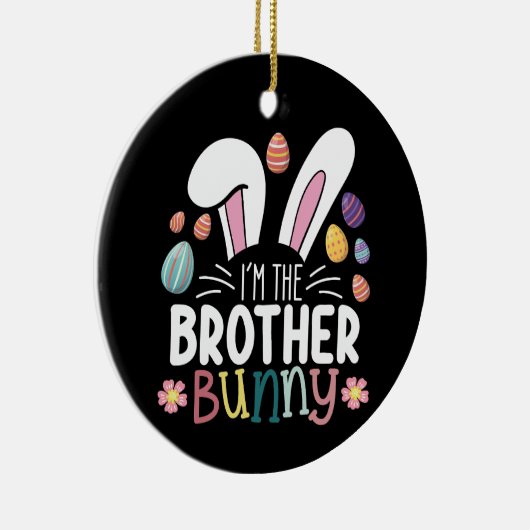 Ich bin die Brüderpaarfamilie Ostern Keramik Ornament (Rechts)