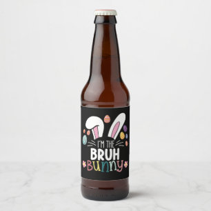 Ich bin die Bruh-Bunny-Ostern-Matching Bierflaschenetikett