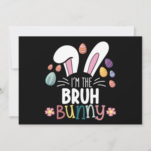 Ich bin die Bruh-Bunny-Ostern-Matching Einladung (Vorderseite)