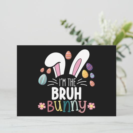 Ich bin die Bruh-Bunny-Ostern-Matching Einladung (Stehend Vorderseite)