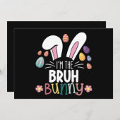 Ich bin die Bruh-Bunny-Ostern-Matching Einladung (Vorne/Hinten)