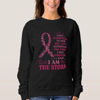Ich bin die Brust der Stormkrieger rosa Ribbon Fra Sweatshirt