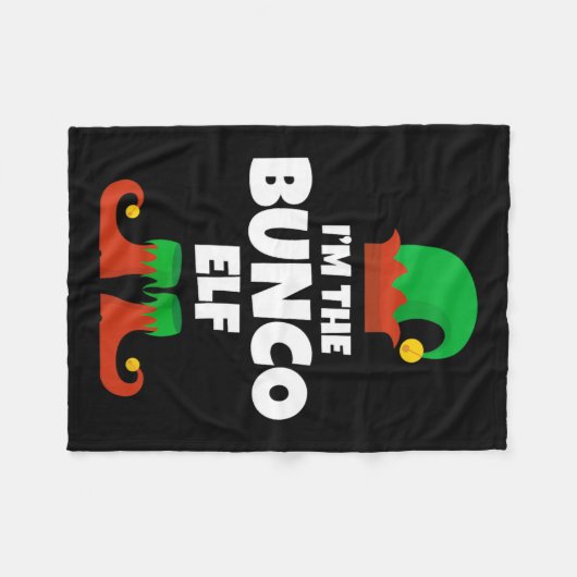 Ich bin die Bunco Elf Familie Pajama Weihnachts-Fu Fleecedecke (Vorderseite (Horizontal))