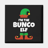 Ich bin die Bunco Elf Familie Pajama Weihnachts-Fu Magnet (Vorne)