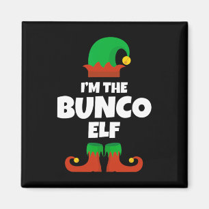 Ich bin die Bunco Elf Familie Pajama Weihnachts-Fu Magnet