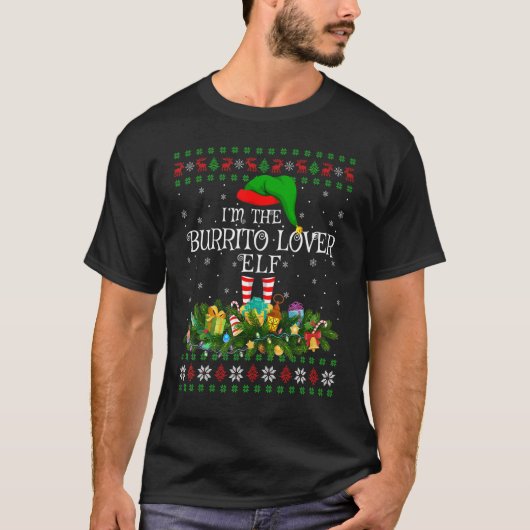 Ich bin die Burrito Elf Christma, die Familie zu v T-Shirt (Vorderseite)