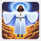 Ich bin die Christliche Aufkleberin. Quadratischer Aufkleber (Vorderseite)