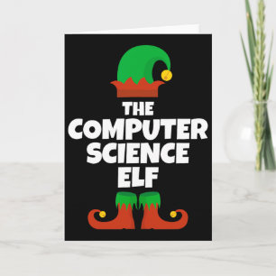 Ich bin die Computer Science Elf Familie Pajama We Karte