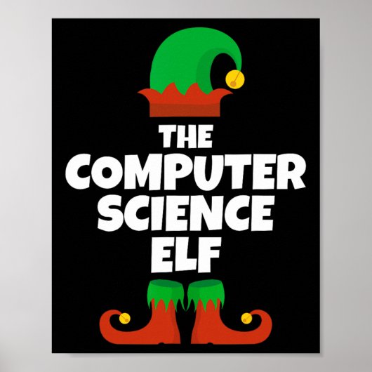 Ich bin die Computer Science Elf Familie Pajama We Poster (Vorne)