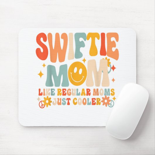 Ich bin die Coole Mama. Ich bin Retro Groovy. Mousepad (Mit Mouse)